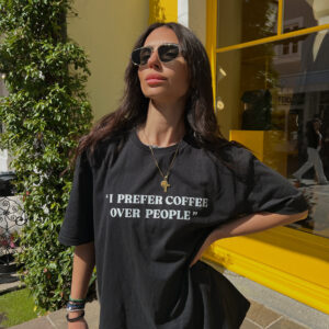 * I PREFER COFFEE OVER PEOPLE* ΒΑΜΒΑΚΕΡΟ T-SHIRT
