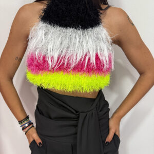 * FRINGE TALE * ΗΑLTERNECK CROCHET TOP