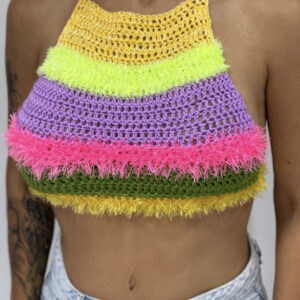 * PAGOTO * HALTERNECK CROCHET TOP