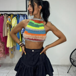 * JUNGLE * HALTERNECK CROCHET TOP