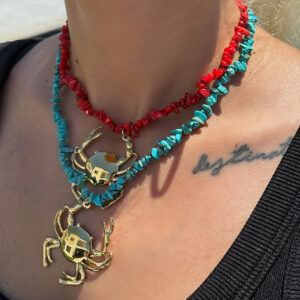 * KAVOURAS * LIGHT BLUE NECKLACE