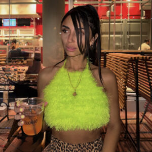 * LEMON PIE * HALTERNECK CROCHET TOP