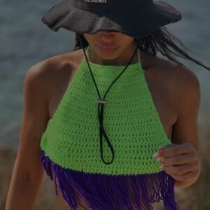 * TAKE ME TO THE BEACH * HALTERNECK CROCHET TOP