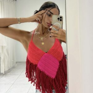 * RUBY TOUCH * HALTERNECK CROCHET TOP