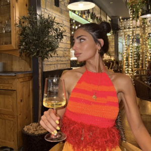 * SANTORINI * HALTERNECK CROCHET TOP