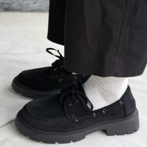 BLACK SUEDE LOAFERS