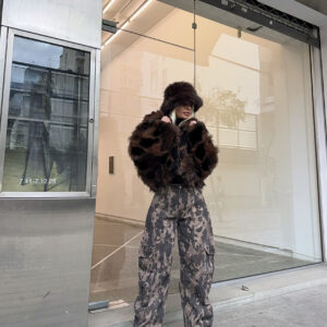 CAMO CARGO BARREL PANTS