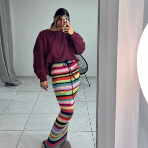 ΜΑΚΡΙΑ ΠΛΕΚΤΗ ΦΟΥΣΤΑ * ΒΟHΟ STRIPES *