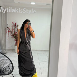 BLACK AURA SEQUIN DRESS