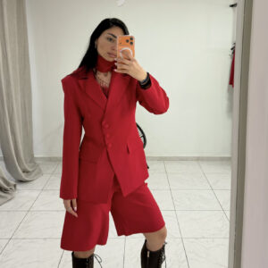 RED STATEMENT SUIT