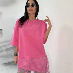 BUBBLEGUM PINK OVERSIZED T-SHIRT
