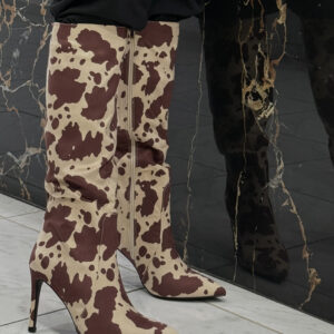 COW LUXE STILETTO BOOTS