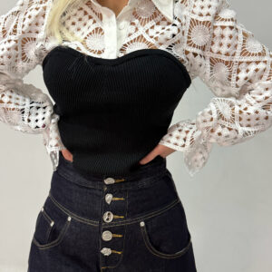 BUSTIER LACE BLOUSE TOP