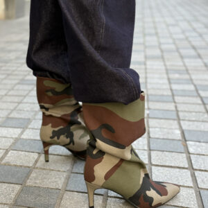 CAMOUFLAGE ANKLE BOOTS
