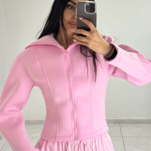 PINK SCUBA CARDIGAN