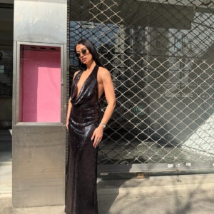 BLACK AURA SEQUIN DRESS