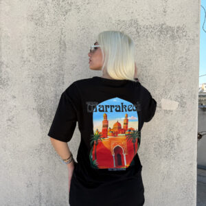 " MARRAKECH " MAYΡΟ ΒΑΜΒΑΚΕΡΟ T-SHIRT ΜΕ ΤΥΠΩΜΑ