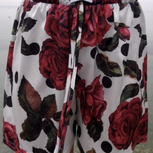 Σορτς σατέν print πουά floral .