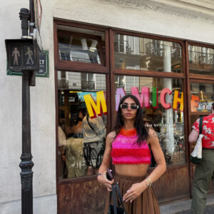 * ΜΑΜΙCHE * HALTERNECK CROCHET TOP
