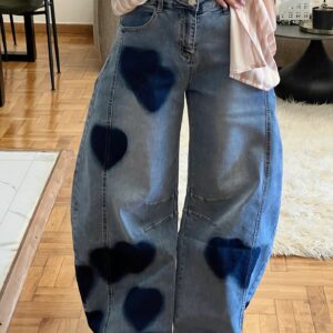 "HEART " BARREL BLUE DENIM