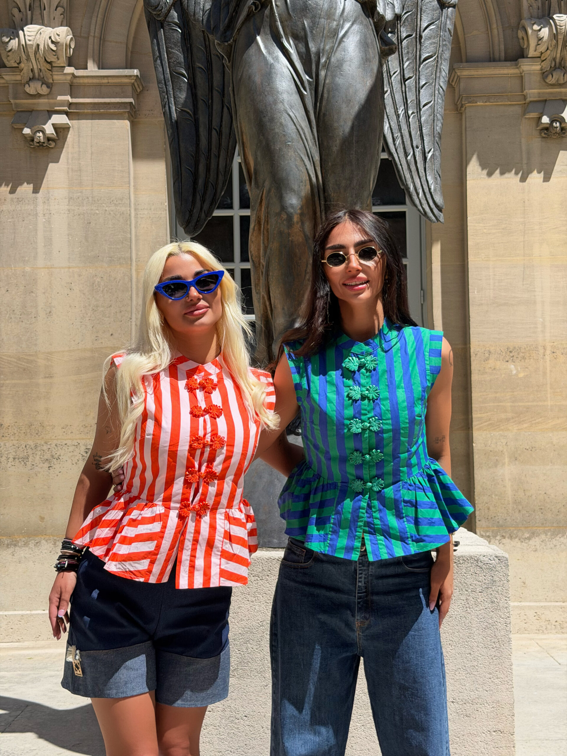 ORANGE STRIPES VEST BLOUSE - Image 3