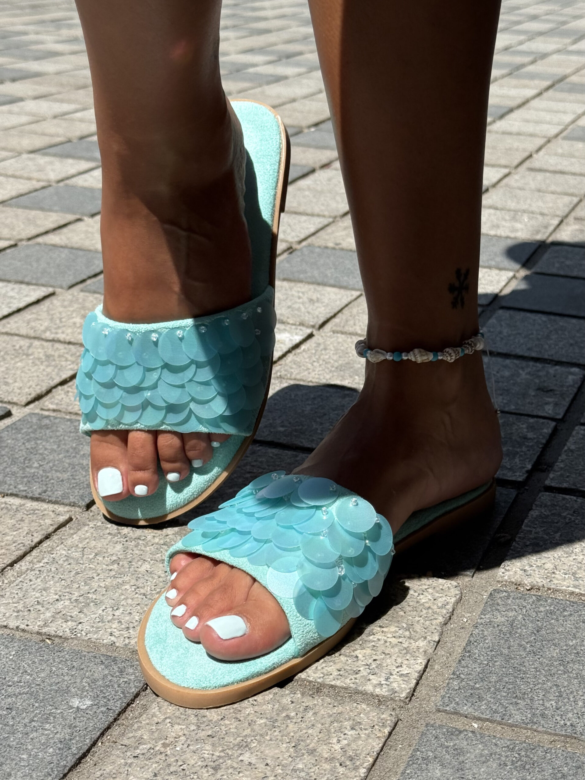 TIFFANY MERMAID FLAT SANDALS