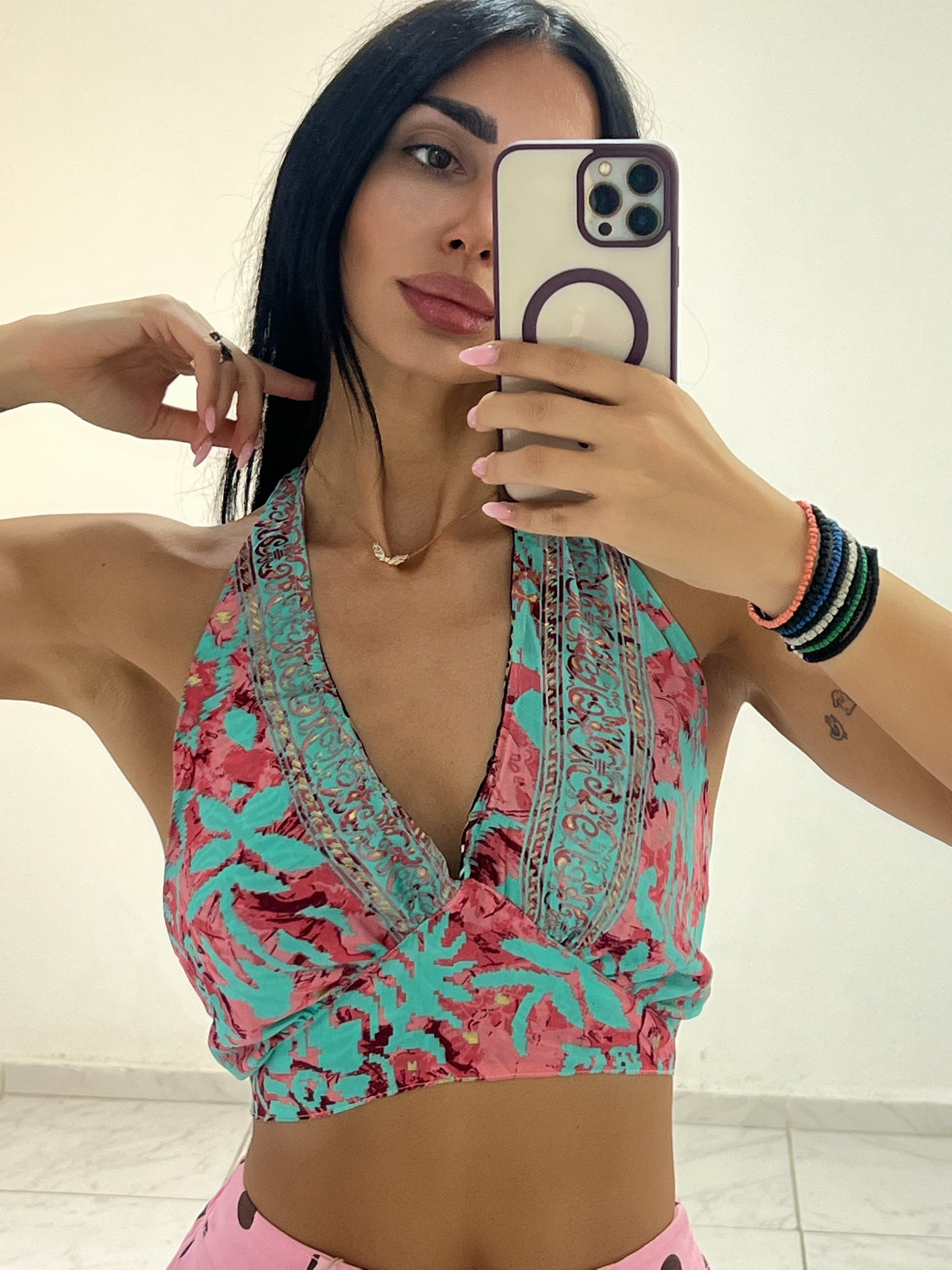 BOHEMIAN TIFFANY CROP TOP