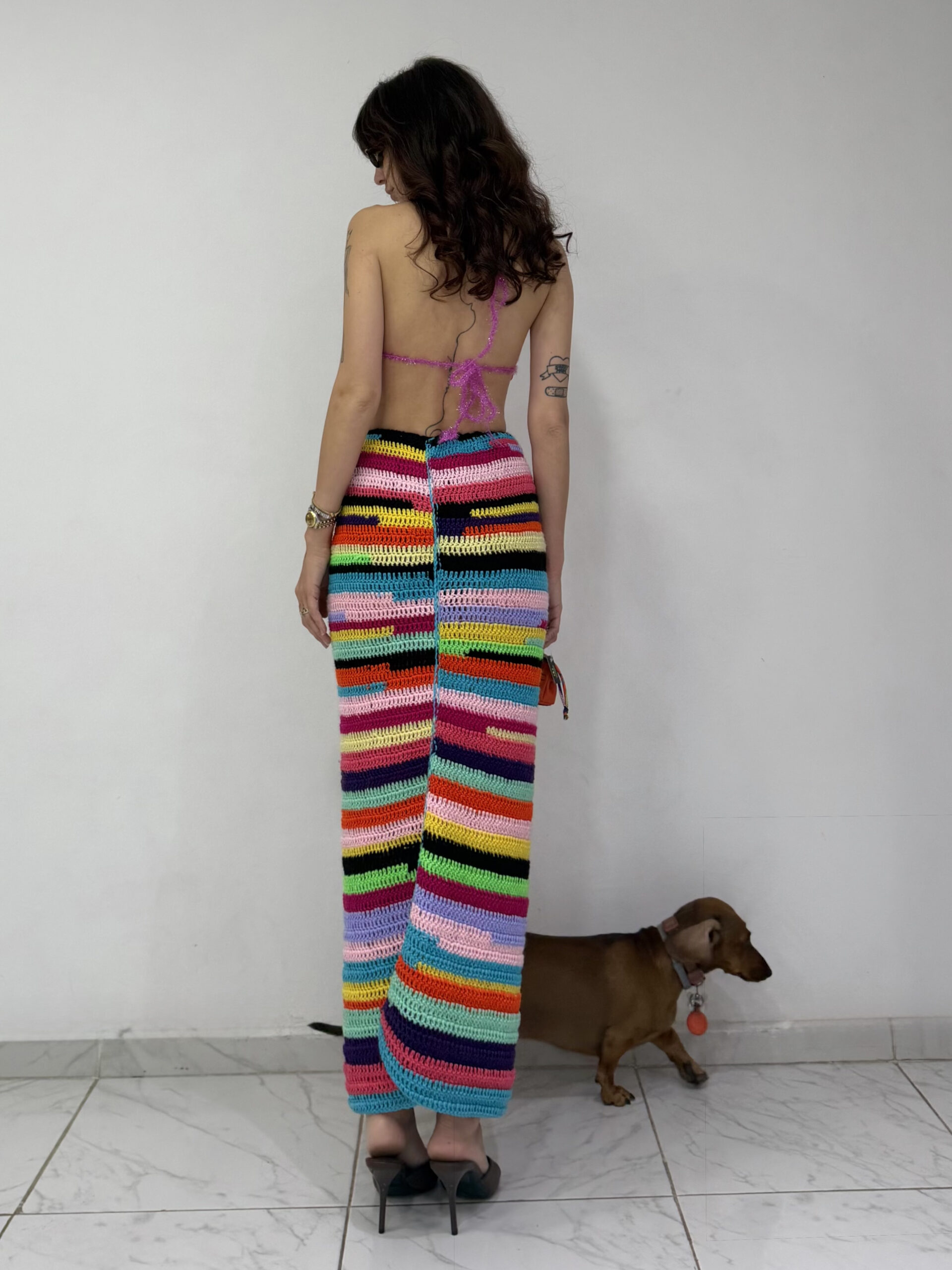 ΜΑΚΡΙΑ ΠΛΕΚΤΗ ΦΟΥΣΤΑ * ΒΟHΟ STRIPES * - Image 3