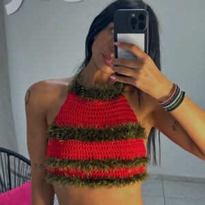 * TOMATINI PESTO  * HALTERNECK CROCHET TOP