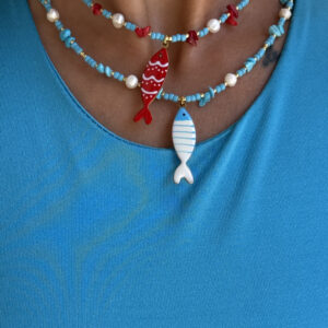 RED SUMMER SARDINE NECKLACE