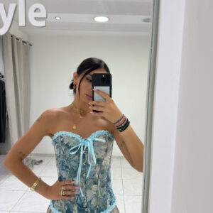 TIFFANY BLUE CORSET TOP & TAPESTRY ΣΧΕΔΙΟ