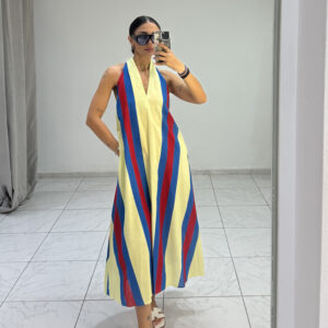 MAXI ΡΙΓΕ ΦΟΡΕΜΑ ΜΕ HALTER ΛΑΙΜΟΚΟΨΗ