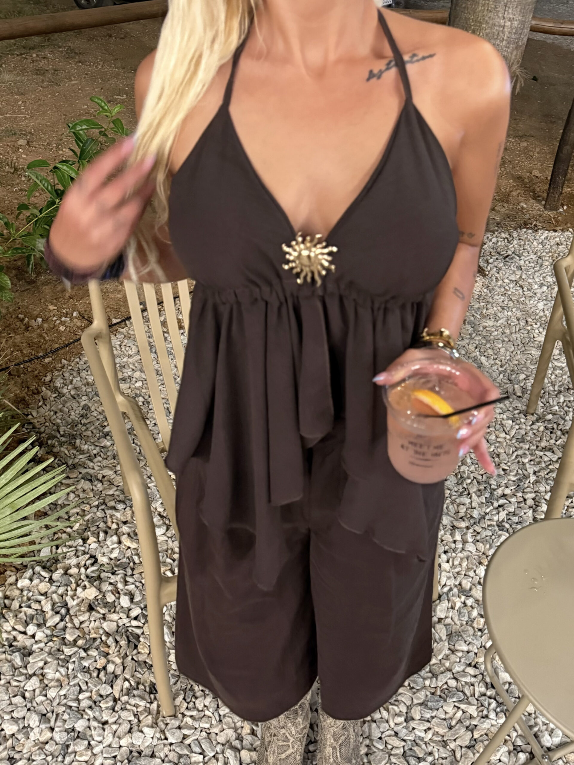 BOHO HALTER TOP ME ΧΡΥΣΗ ΛΕΠΤΟΜΕΡΕΙΑ - Image 3