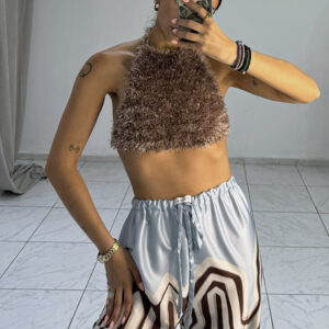 * MOCHA * HALTERNECK CROCHET TOP