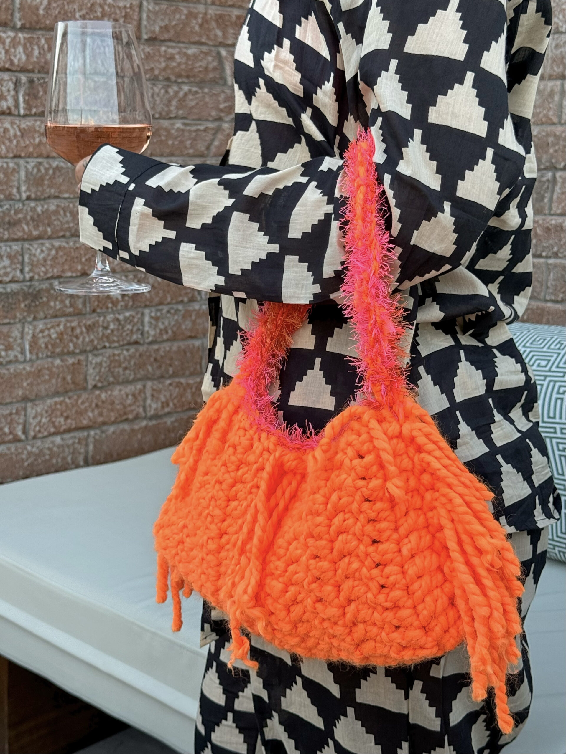 * PAPAYA * ORANGE CROCHET BAG - Image 2