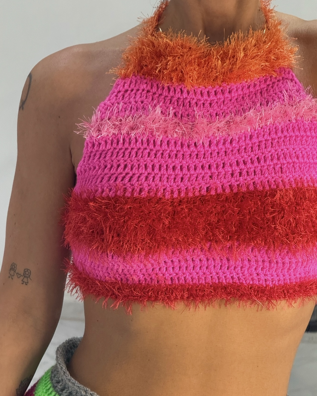* ΜΑΜΙCHE * HALTERNECK CROCHET TOP - Image 2