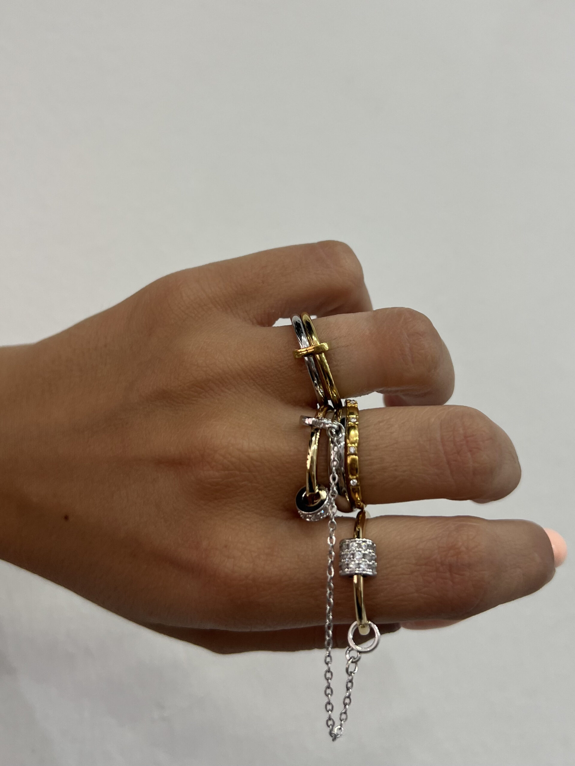 * TWINS * GOLD DIAMOND RING - Image 3