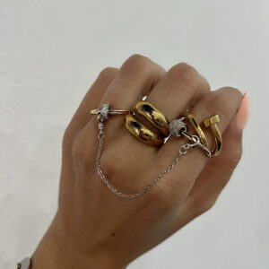 * TWINS * GOLD DIAMOND RING