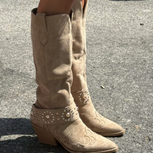 COWBOY BOOTS ΜΕ ΔΙΑΚΟΣΜΗΤΙΚΗ ΑΓΚΡΑΦΑ