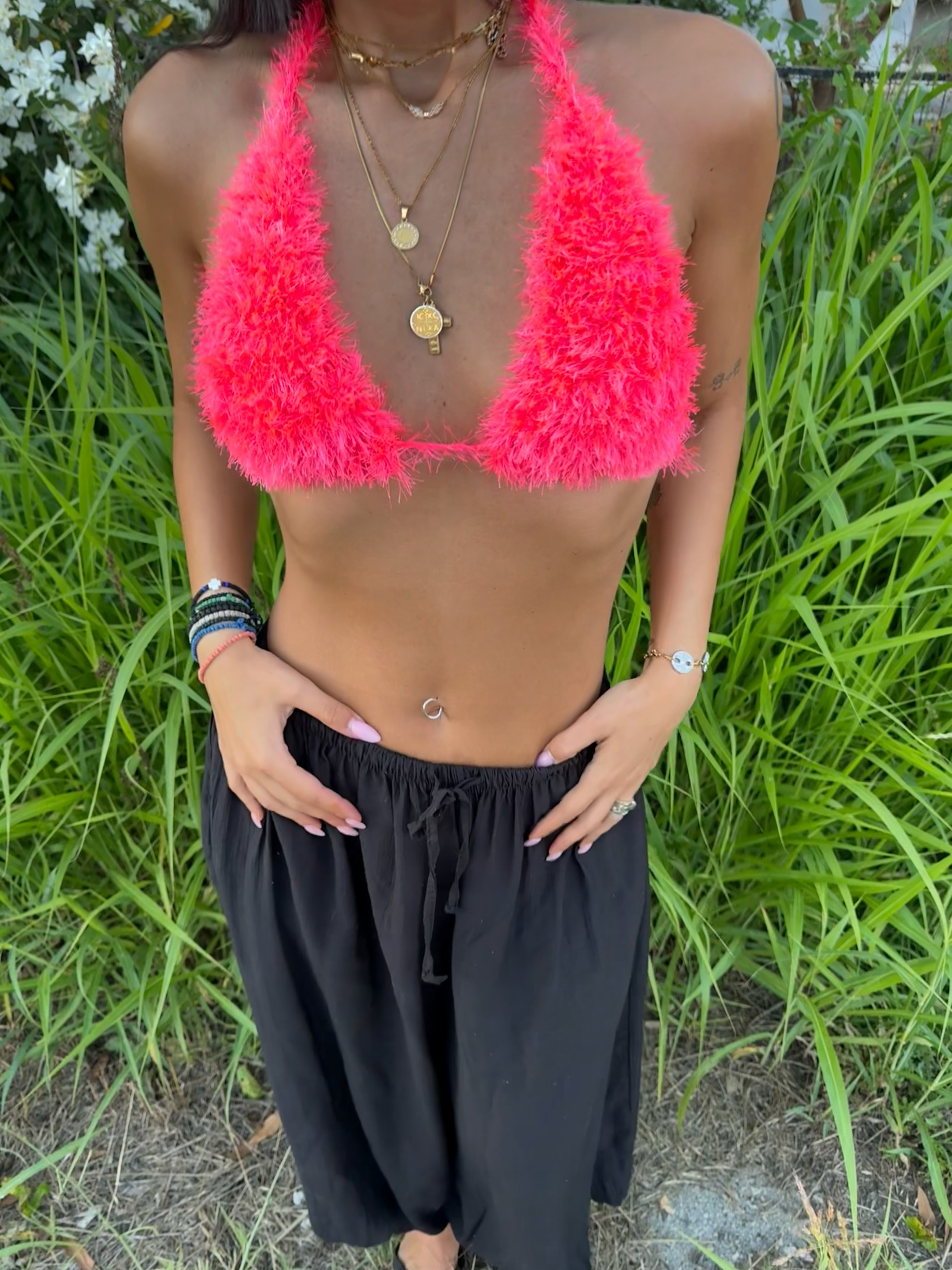 * DRAGON FRUIT * CROCHET TRIΑΝGLE TOP - Image 5