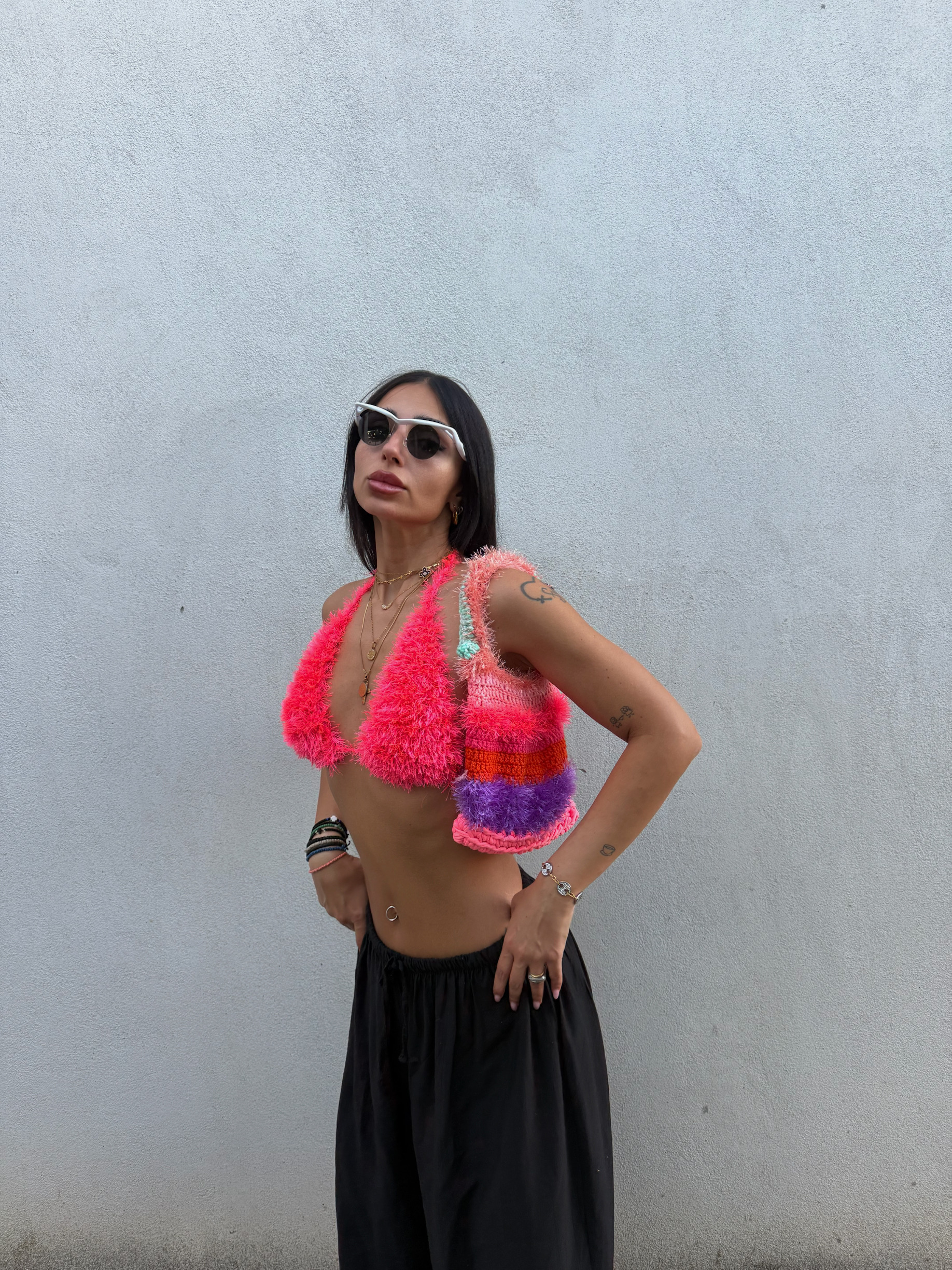 * DRAGON FRUIT * CROCHET TRIΑΝGLE TOP - Image 2