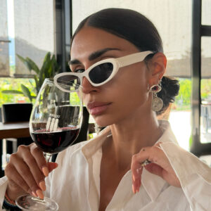 SUNGLASSES  * WHITE BUTTERFLY *