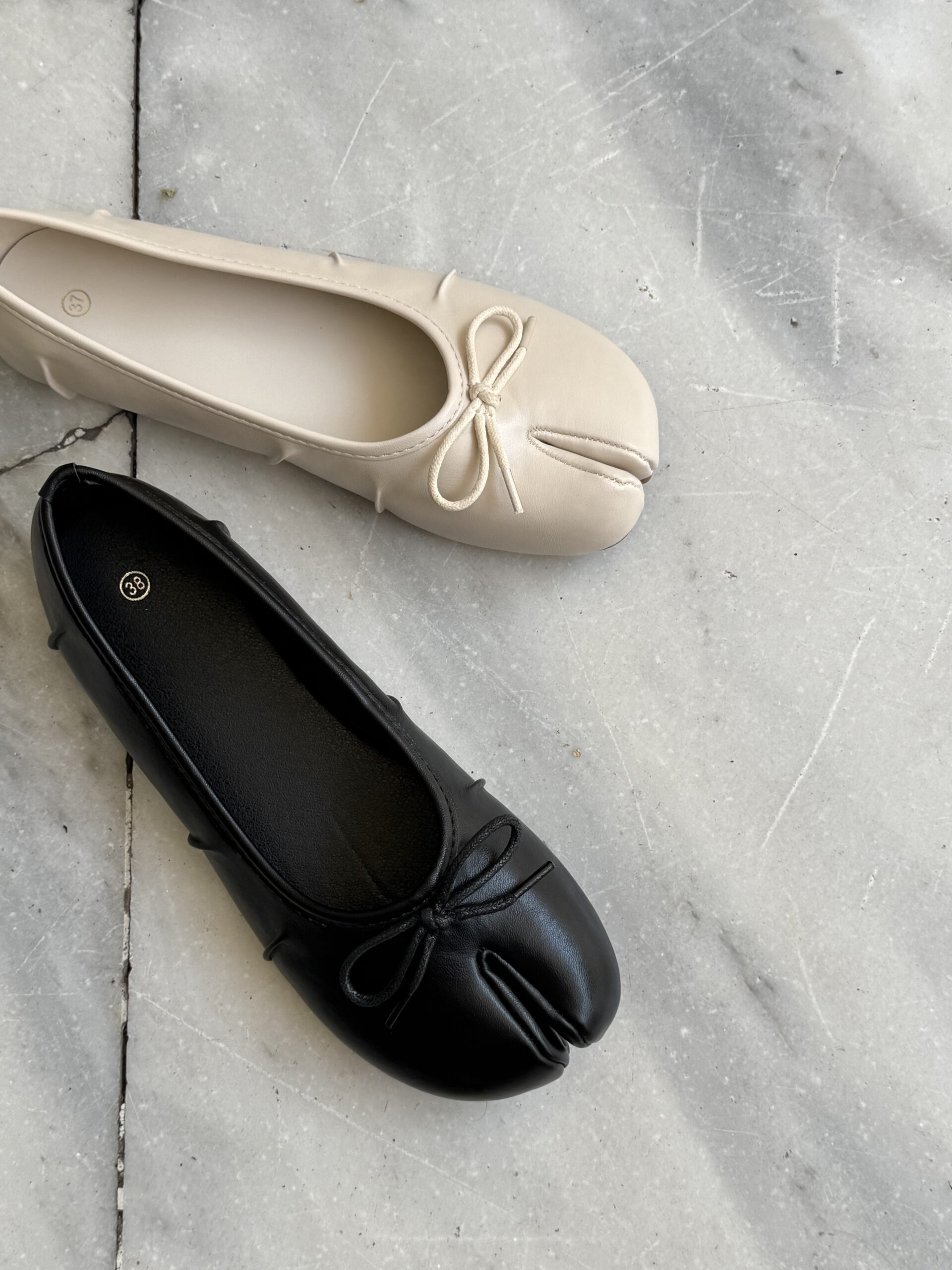 SPLIT-ΤΟΕ ΒΕΙGE BALLERINAS - Image 5