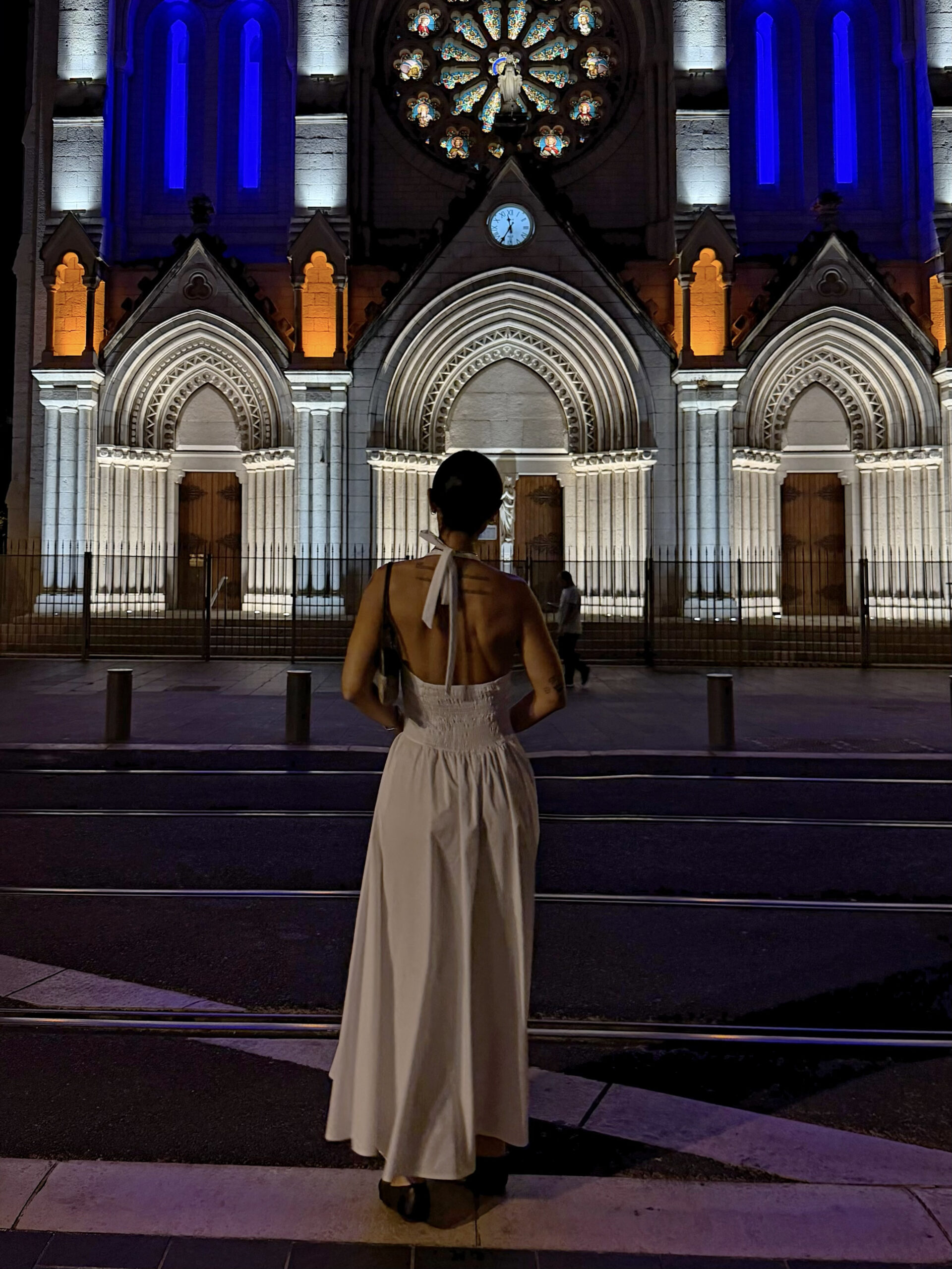 DEEP V LONG DRESS- WHITE - Image 5