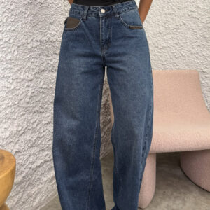 WIDE LEG BLUE DENIM