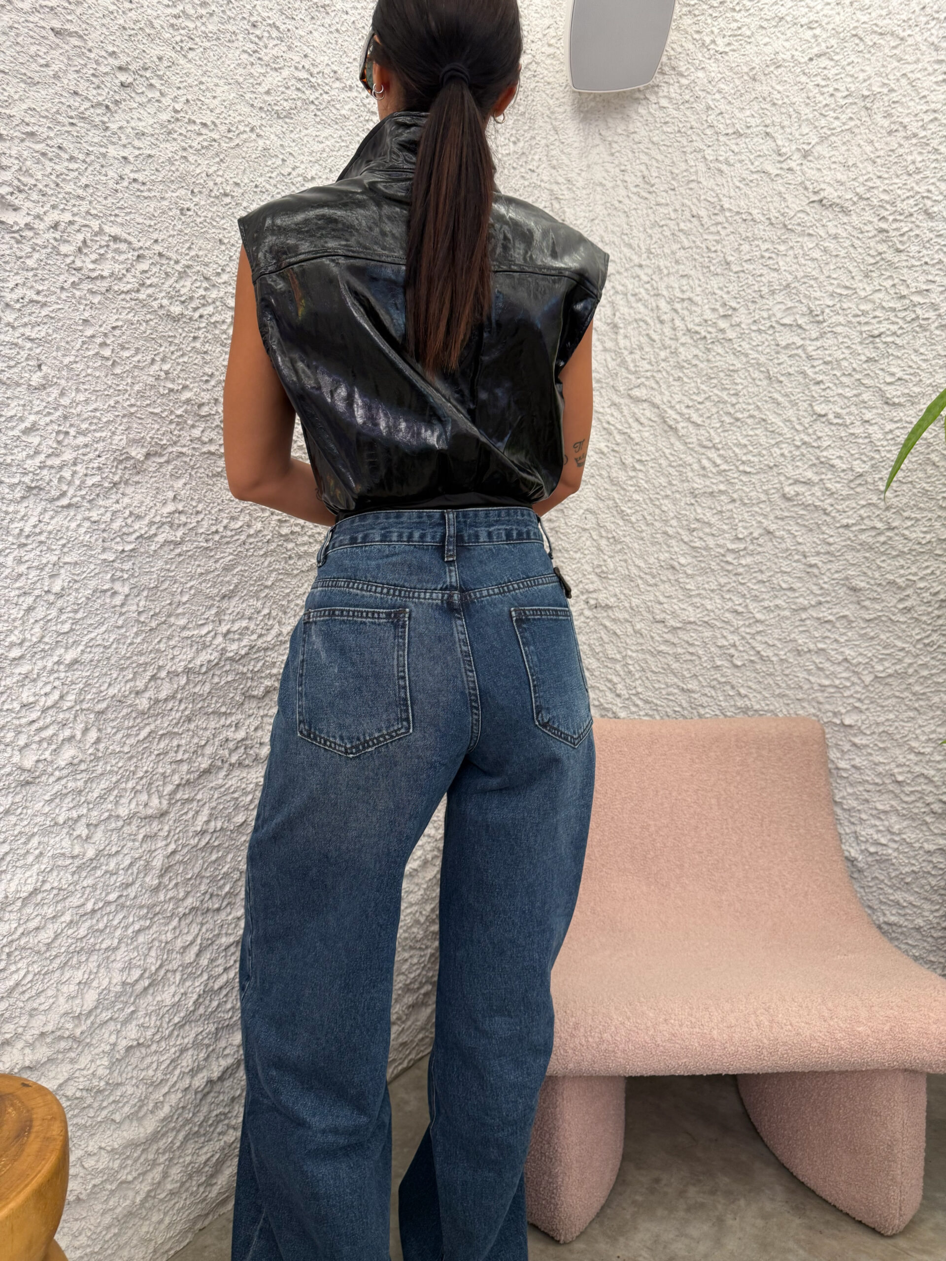 WIDE LEG BLUE DENIM - Image 4
