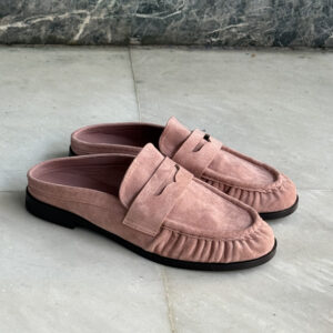 SUEDE PINK MULE