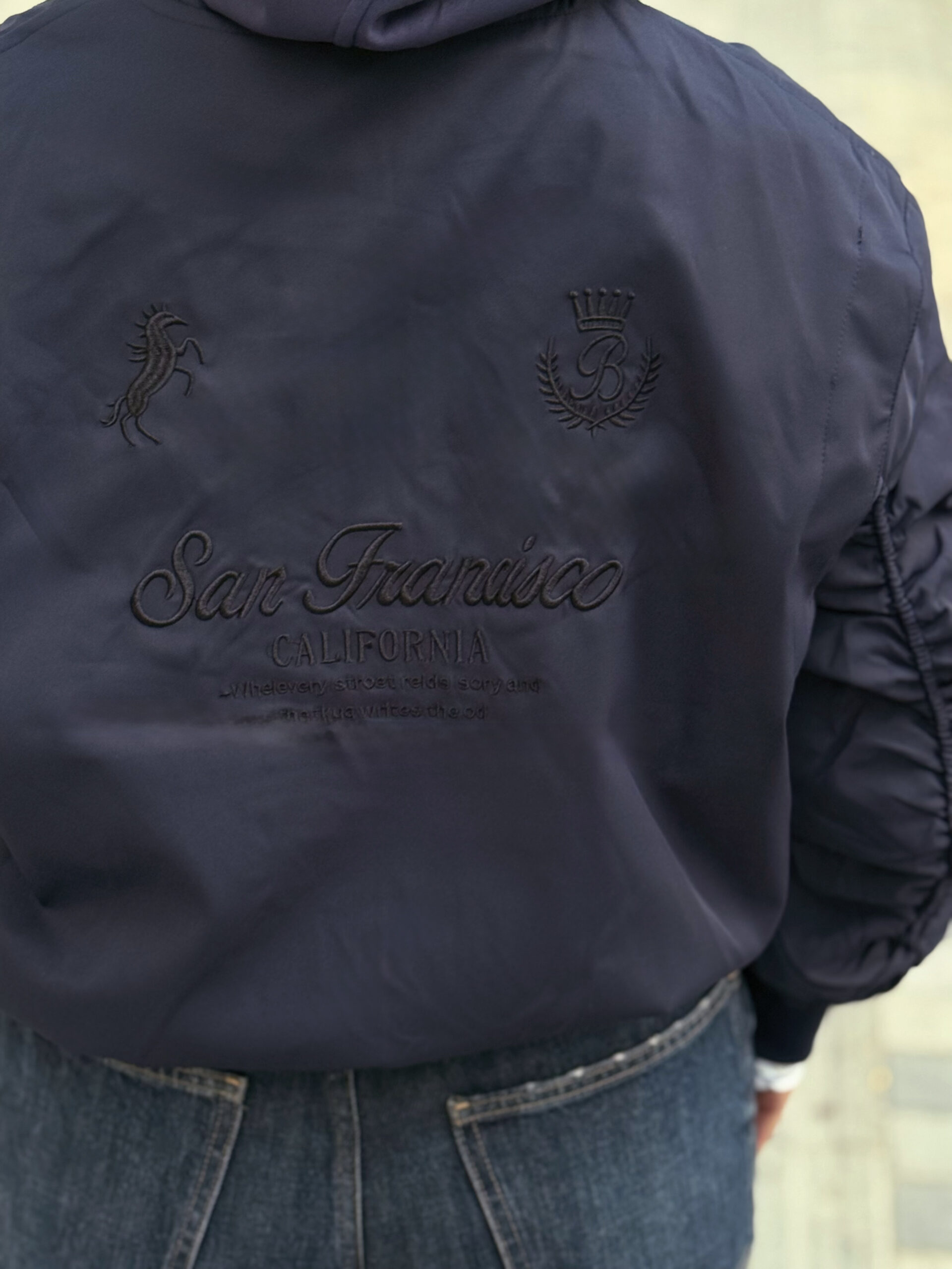 " SAN FRANCISCO " NAVY BLUE JACKET - Image 3
