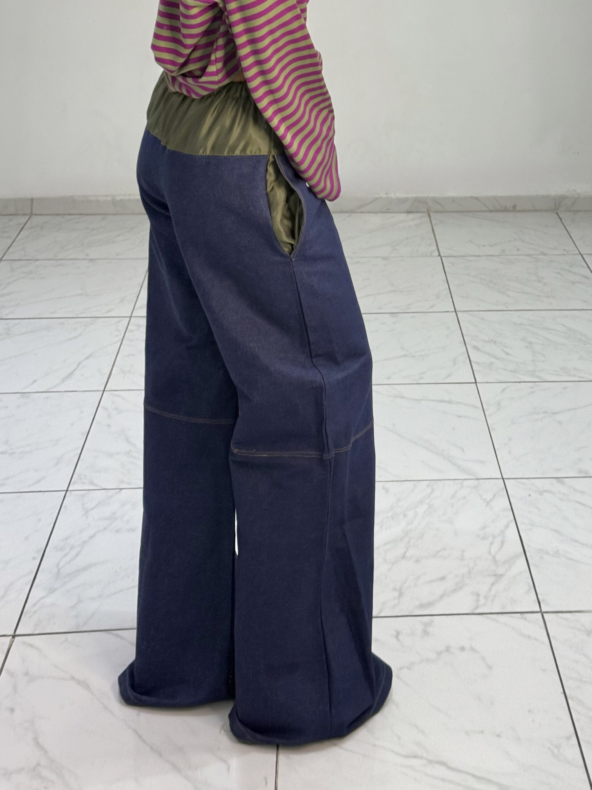 CARGO PANT JEAN (BLUE & GREEN ) - Image 6