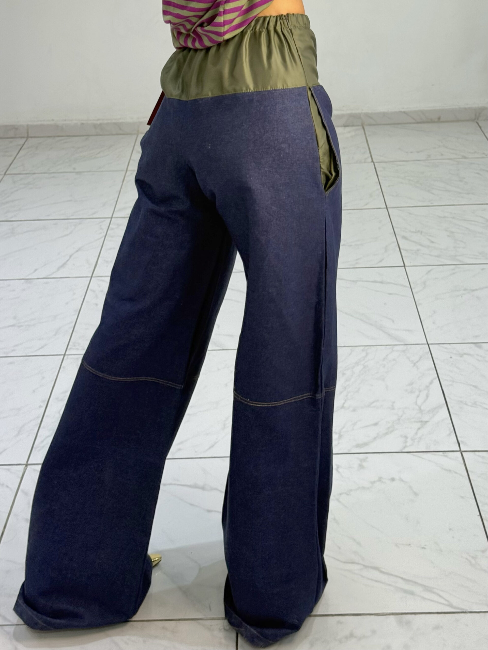 CARGO PANT JEAN (BLUE & GREEN ) - Image 2